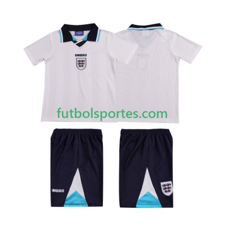 Camiseta Inglaterra Retro Niño Primera Equipación 1996